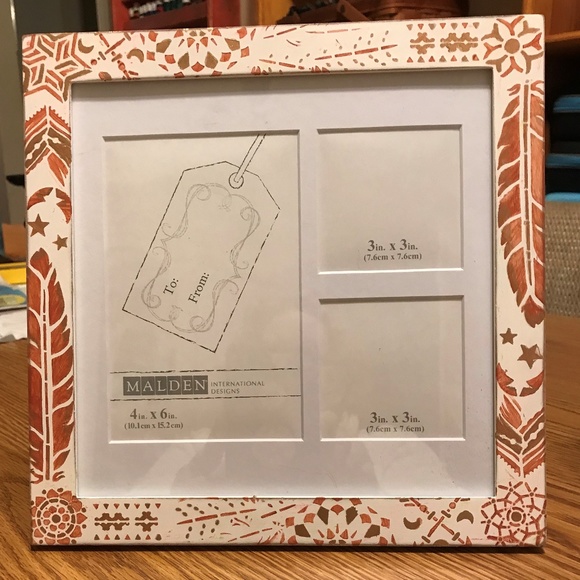 Boho Shabby Hand Painted Picture Frame - Picture 1 of 1